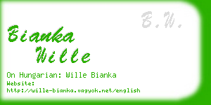 bianka wille business card